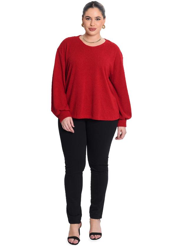 Secret Glam - Blusao Tricot Pop Vermelho 3