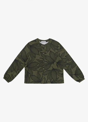 Secret Glam - Camisa Manga Longa Estampada Plus Size Verde - SECRET GLAM