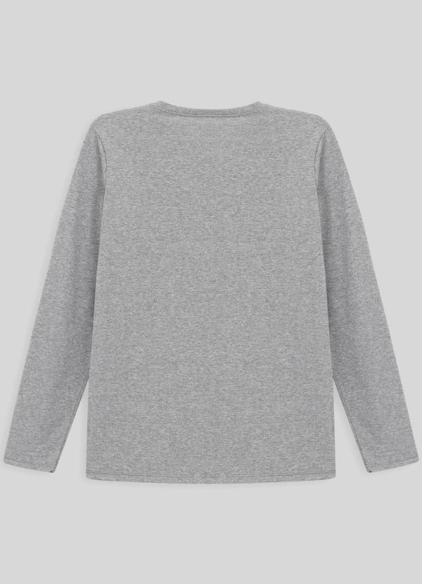 Basicamente - Camiseta Básica Manga Longa Plus Cinza 2