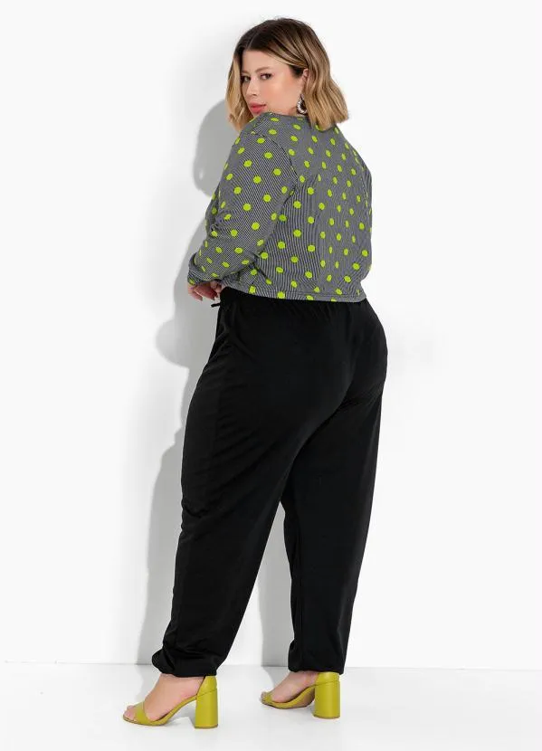 Marguerite - Cropped Poá e Listras Recorte Vazado Plus Size 5