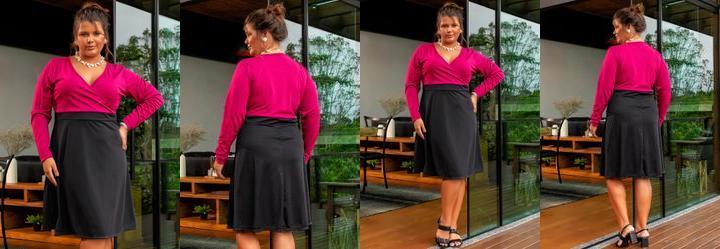 Vestido Prpura em Malha