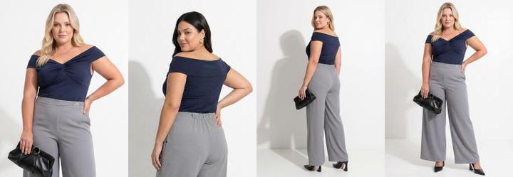 Blusa Azul Marinho em Malha Macia