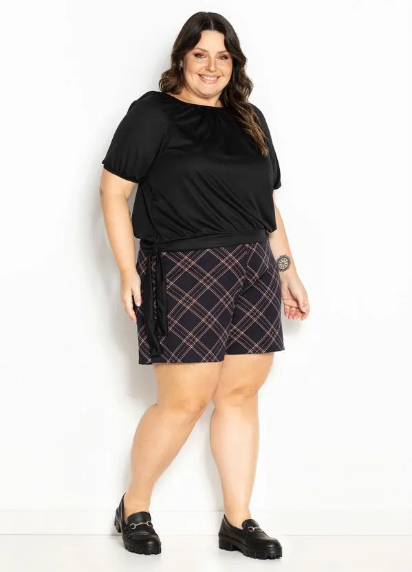 Marguerite - Blusa Preta Decote Ombro a Ombro Plus Size 4
