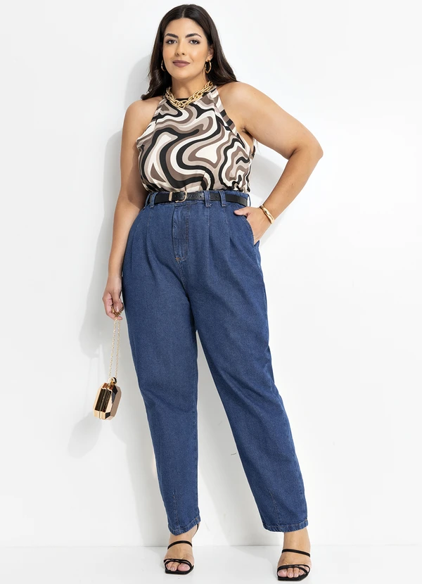 Marguerite - Blusa Abstrato Orgânico em Malha de Viscose 3