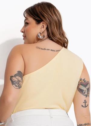 Marguerite - Blusa Amarelo Claro em Malha de Viscose - MARGUERITE