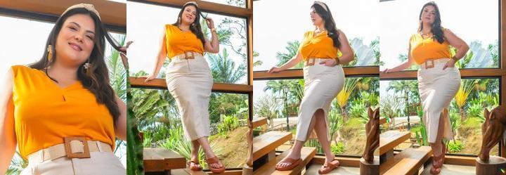 Blusa Amarelo em Poliviscose