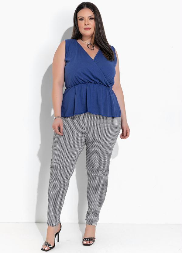 Marguerite - Blusa Azul Bic em Malha de Algodão 3