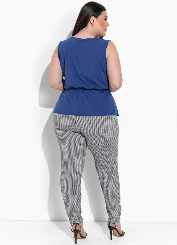 Marguerite - Blusa Azul Bic em Malha de Algodão 4