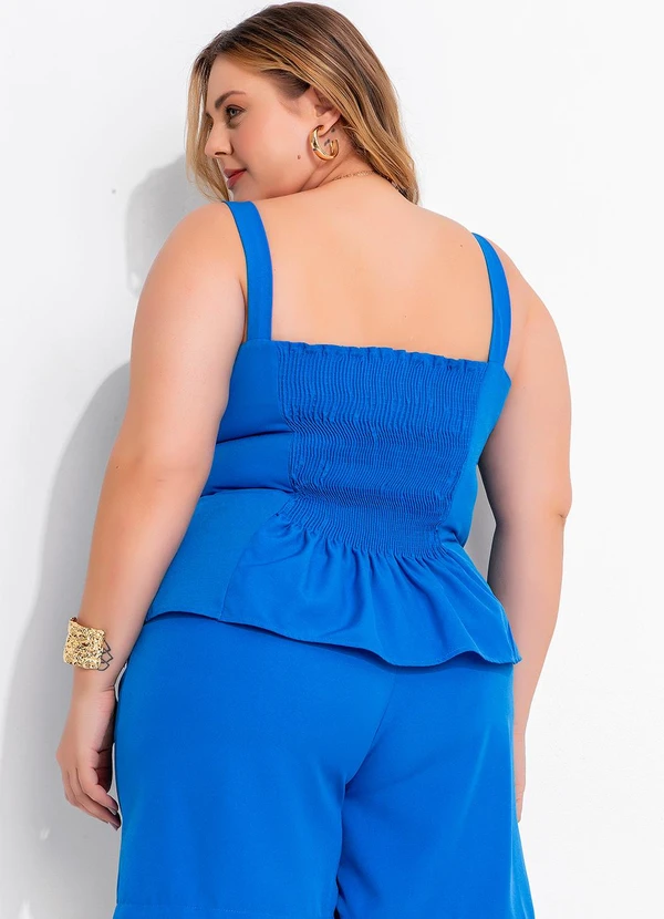 Marguerite - Blusa Azul em Alfaiataria 5