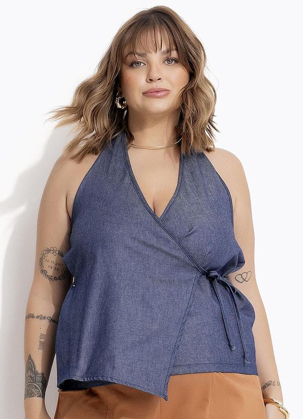 Blusa (Azul) em Jeans Leve