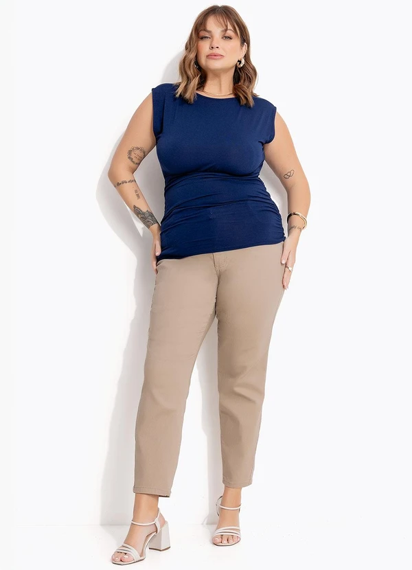 Marguerite - Blusa Azul Marinho em Malha de Viscose 3