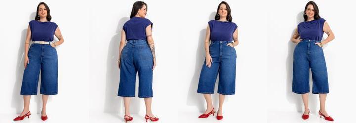 Blusa Azul Marinho em Malha Suede