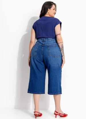 Marguerite - Blusa Azul Marinho em Malha Suede - MARGUERITE