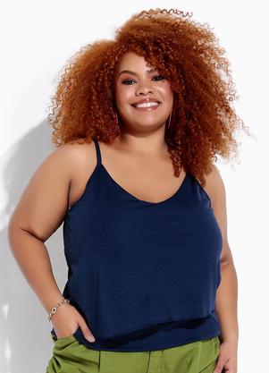 Blusa (Azul Marinho) em Malha