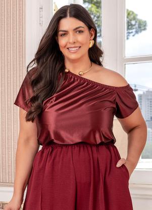 Blusa (Bord�) em Malha Acetinada