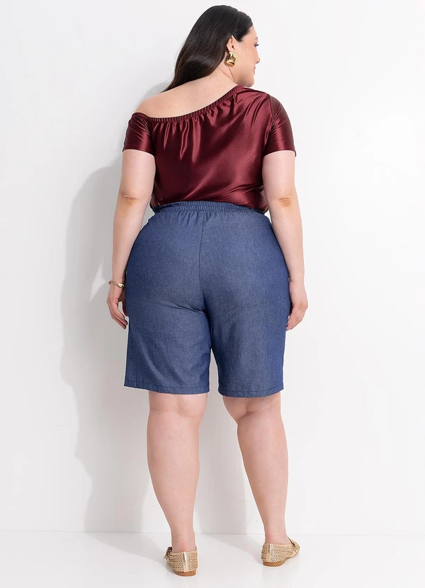 Marguerite - Blusa Bordô em Malha Acetinada 1