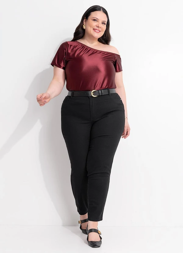 Marguerite - Blusa Bordô em Malha Acetinada 5