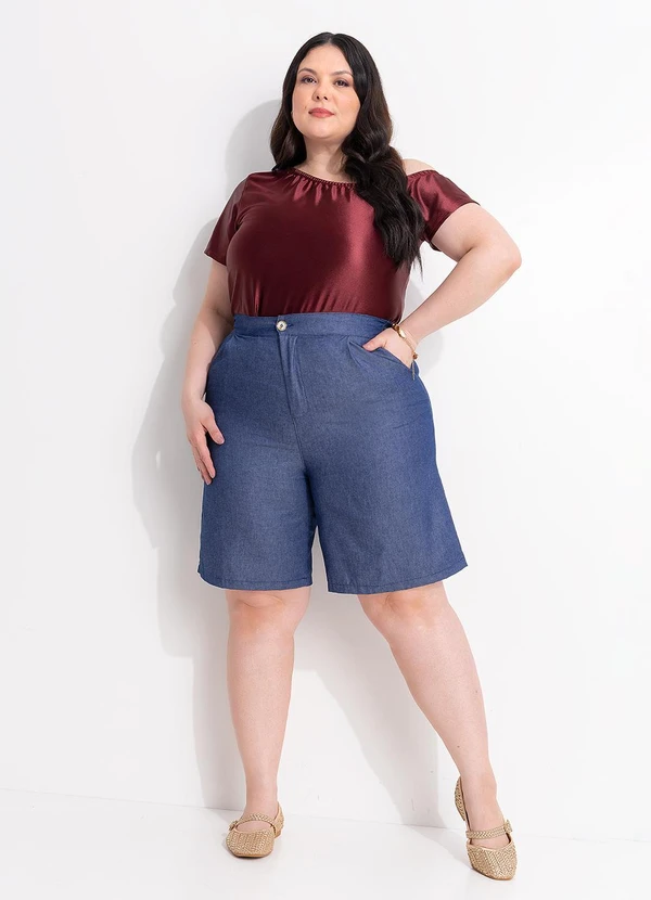 Marguerite - Blusa Bordô em Malha Acetinada 3