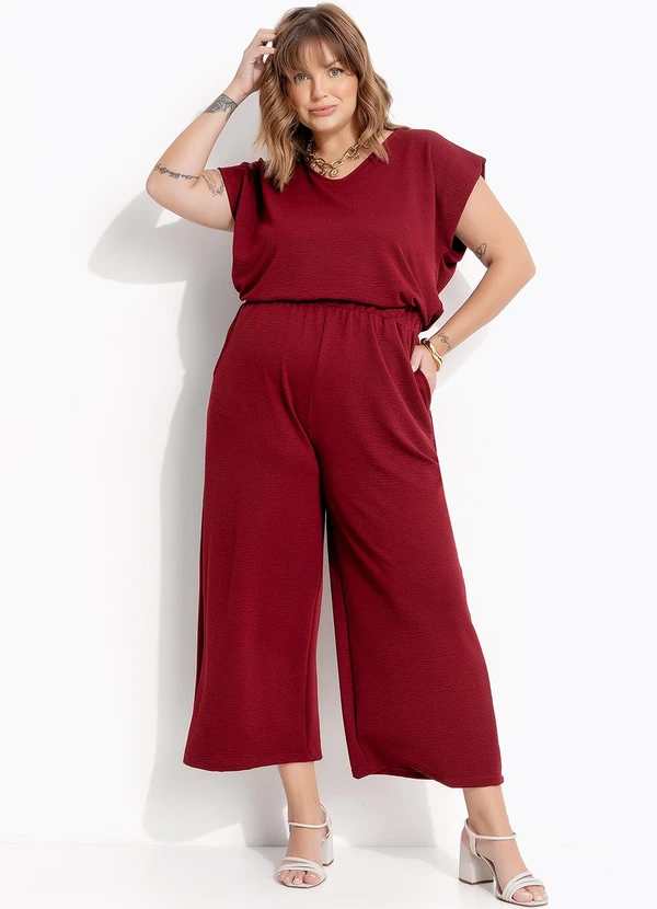 Marguerite - Blusa Bordô em Malha Anarruga 6