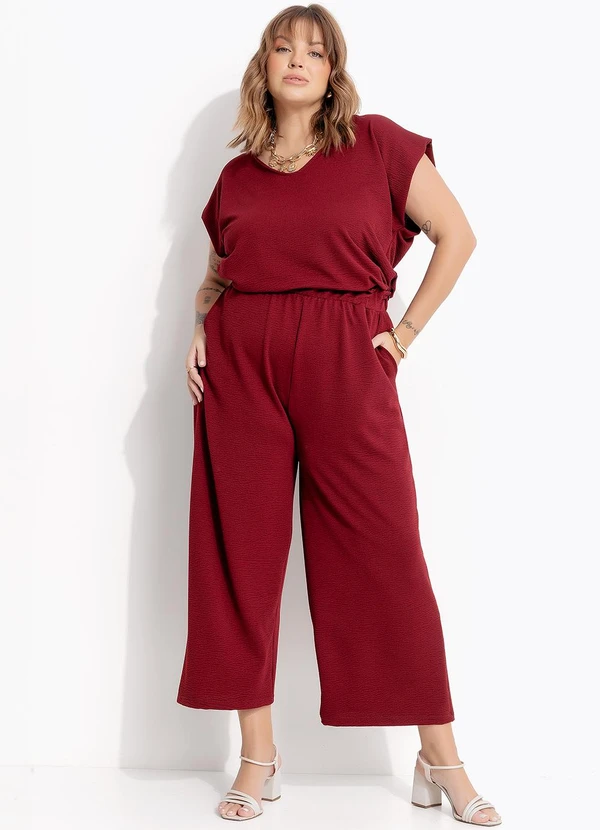 Marguerite - Blusa Bordô em Malha Anarruga 7