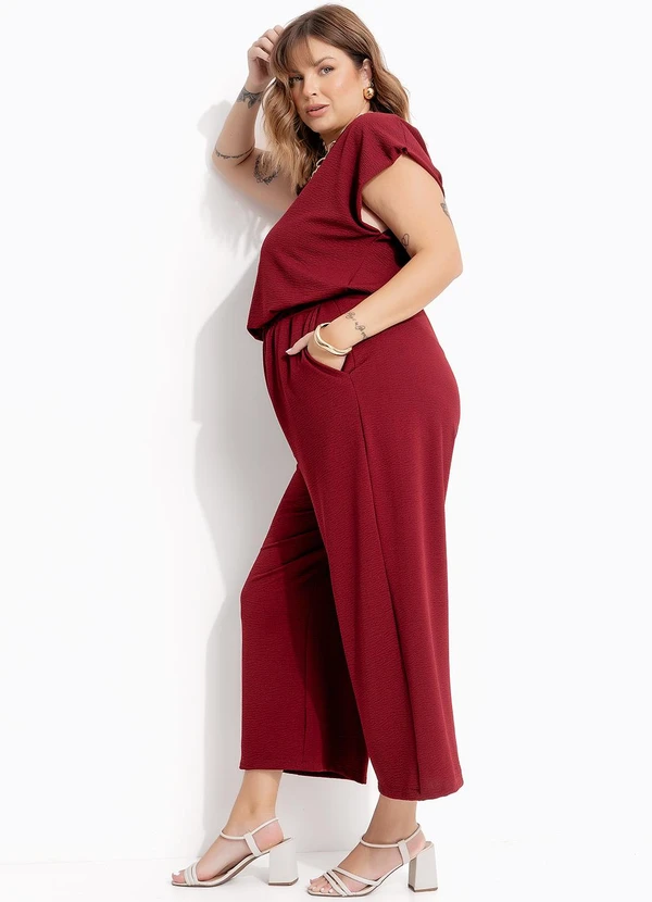 Marguerite - Blusa Bordô em Malha Anarruga 8