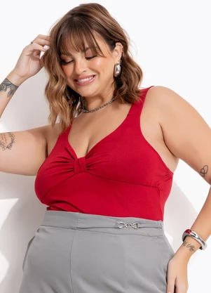 Marguerite - Blusa Bordô em Malha de Viscose - MARGUERITE