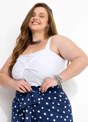 Marguerite - Blusa Branca com Efeito Laço - MARGUERITE