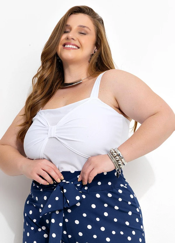 Marguerite - Blusa Branca com Efeito Laço