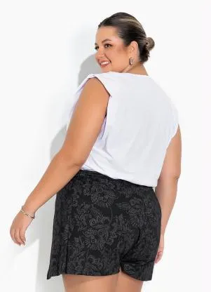 Marguerite - Blusa Branca Muscle Tee Plus Size - MARGUERITE