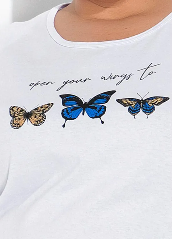 Marguerite - Blusa Branca Muscle Tee Plus Size 3