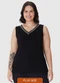 Malwee - Blusa em Malha Canelada Plus Preto - variação: Preto