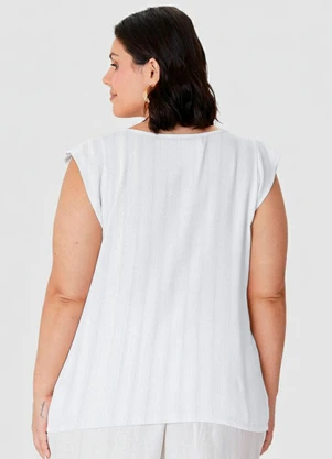 Malwee - Blusa em Viscose Lurex PlusBranco - MALWEE