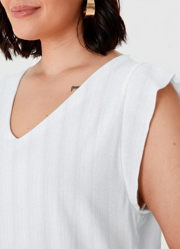 Malwee - Blusa em Viscose Lurex PlusBranco 6