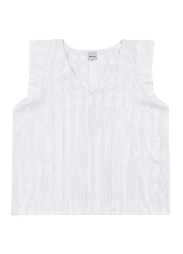 Malwee - Blusa em Viscose Lurex PlusBranco 7