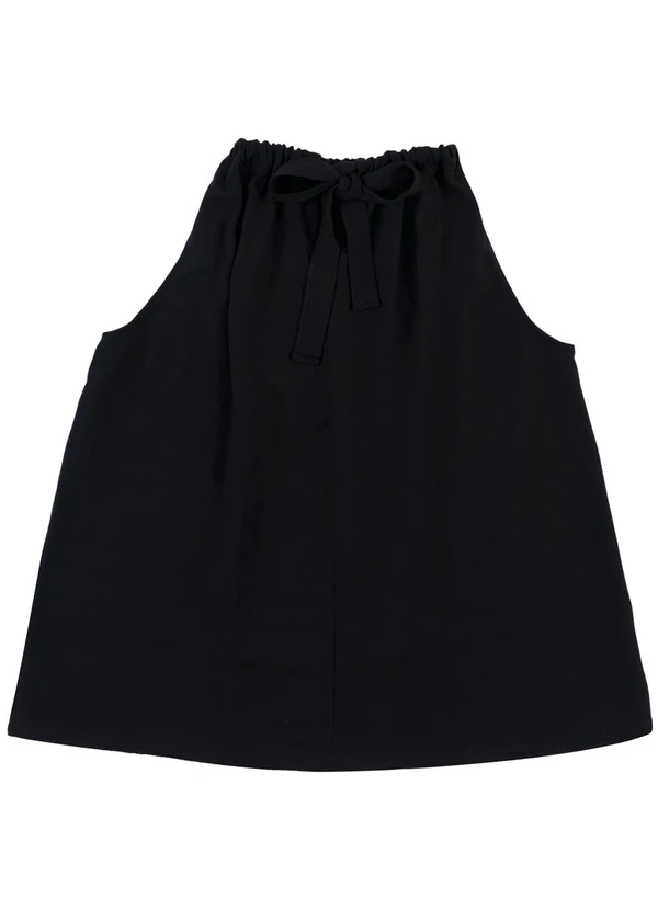 Malwee - Blusa Evasê com Amarração PlusPreto 2