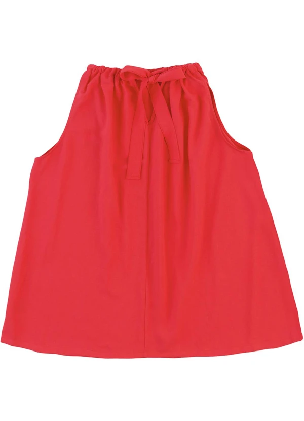 Malwee - Blusa Evasê com Amarração PlusVermelho 3