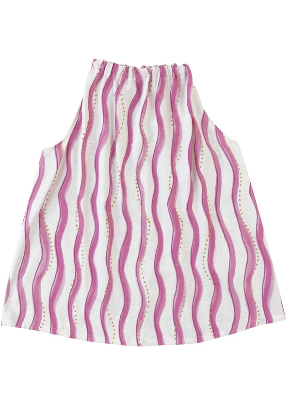 Malwee - Blusa Evasê Estampada com Amarração PlusRosa 3