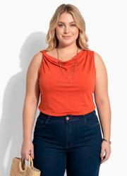 Blusa Ferrugem em Malha Suede