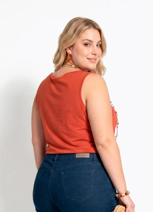 Marguerite - Blusa Ferrugem em Malha Suede - MARGUERITE