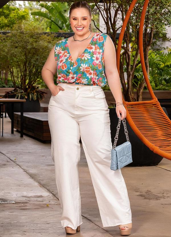 Marguerite - Blusa Floral Romã em Malha 3