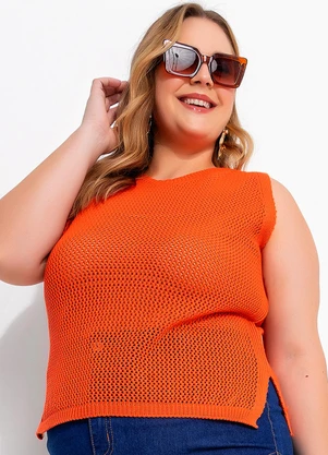 Marguerite - Blusa Laranja em Tricô - MARGUERITE