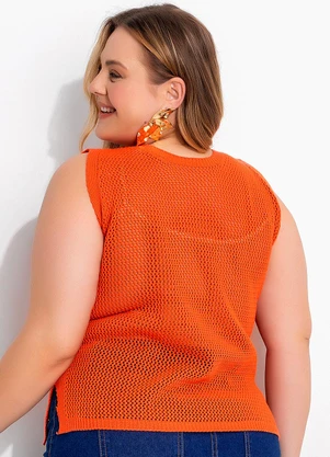 Marguerite - Blusa Laranja em Tricô - MARGUERITE