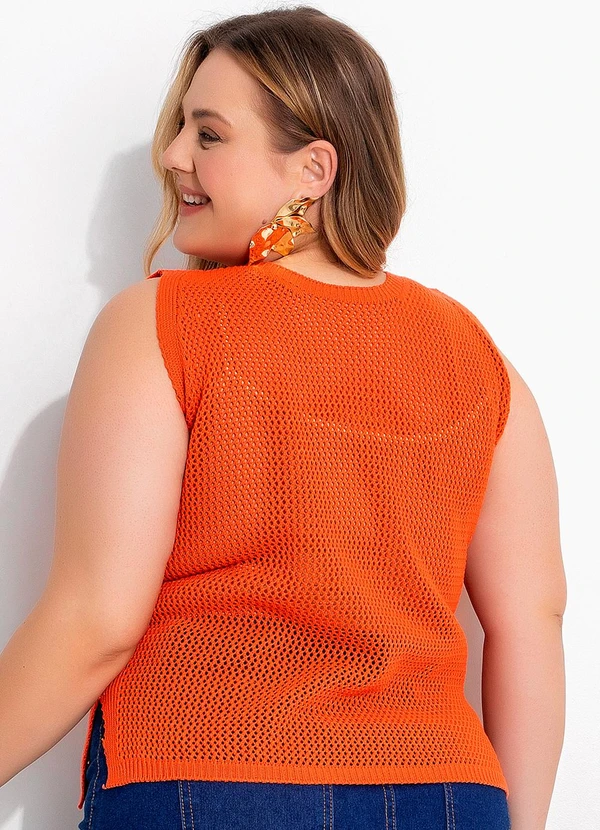 Marguerite - Blusa Laranja em Tricô 7