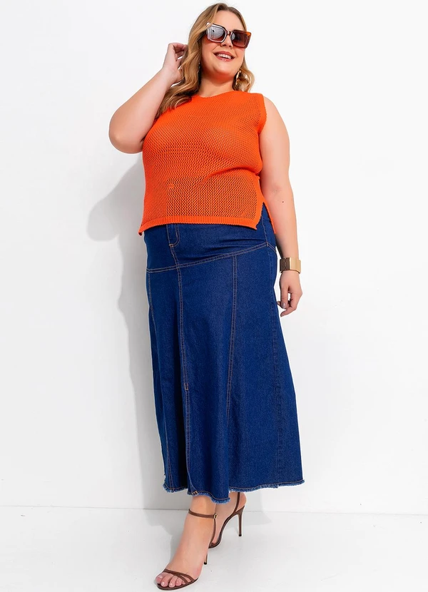 Marguerite - Blusa Laranja em Tricô 6