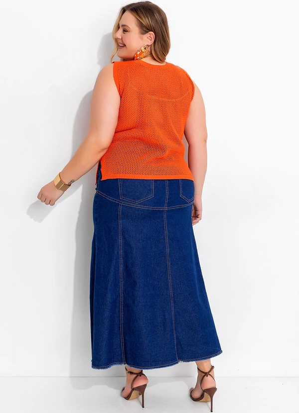 Marguerite - Blusa Laranja em Tricô 5