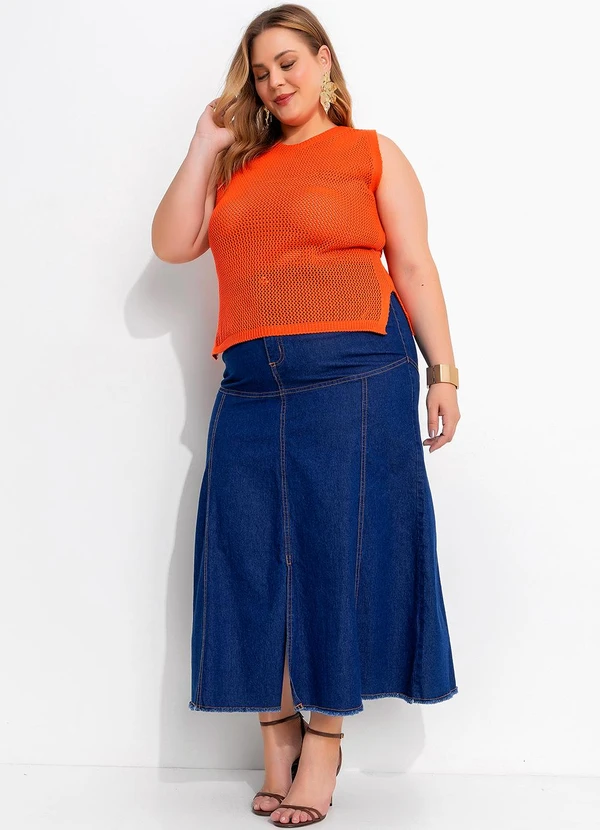 Marguerite - Blusa Laranja em Tricô 4