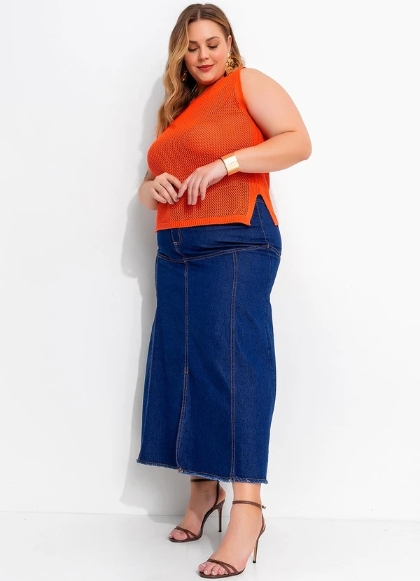 Marguerite - Blusa Laranja em Tricô 3