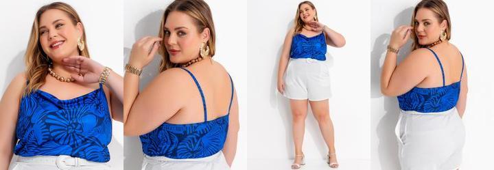 Blusa Lembrana Martima em Jersey Acetinado