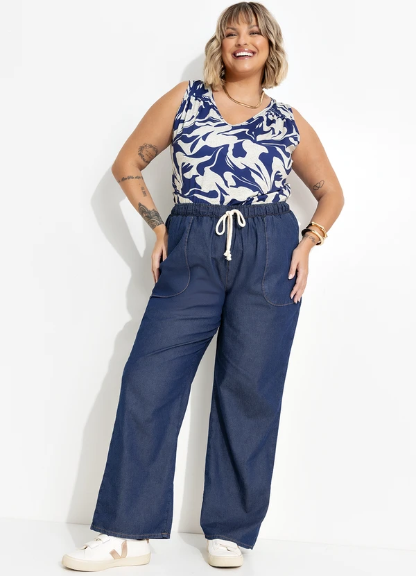 Marguerite - Blusa Linho Abstrato em Poliflex 4