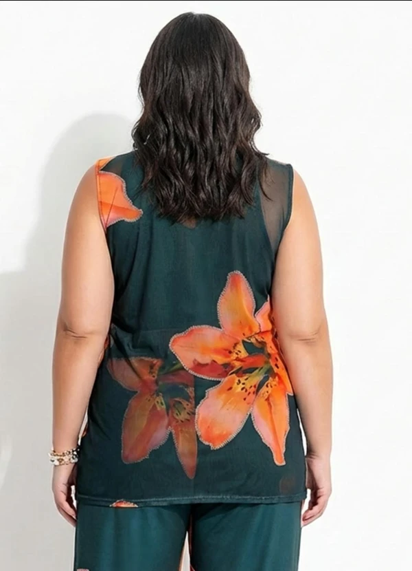 Marguerite - Blusa Lírio Laranja em Tule 2